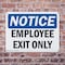 Signmission Exit Sign, Plastic, 14 in W, 10 in H, Employee Exit Only OS-2PACK-NS-P-1014-L-15591 - alternate 8